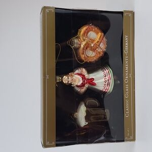World Market Classic Glass Ornaments- Germany Set of 3